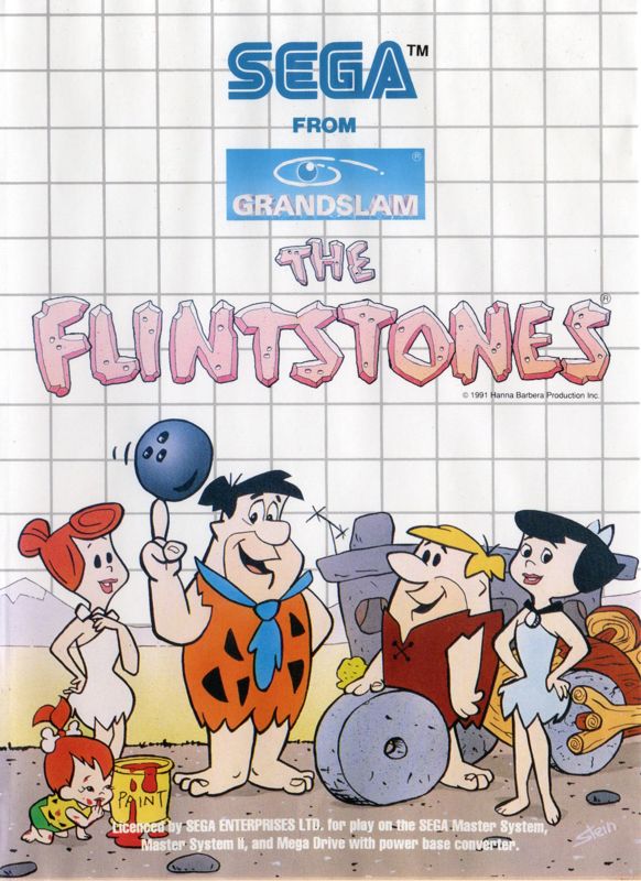 The Flintstones box art for Sega Master System
